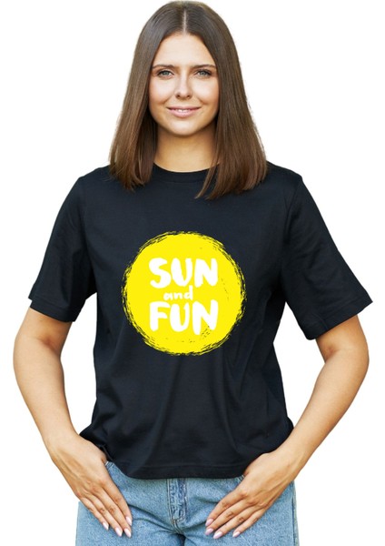 Kadın Tatil Temalı Regular Tişört fiyatları