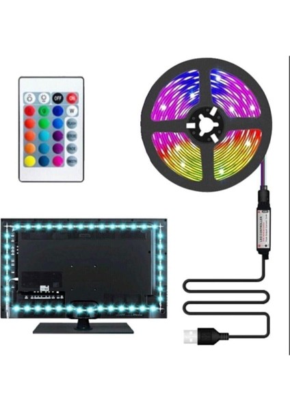 Arkası 3 mt USB Rgb Şerit Led CT-4566 HSPLİNM-3609