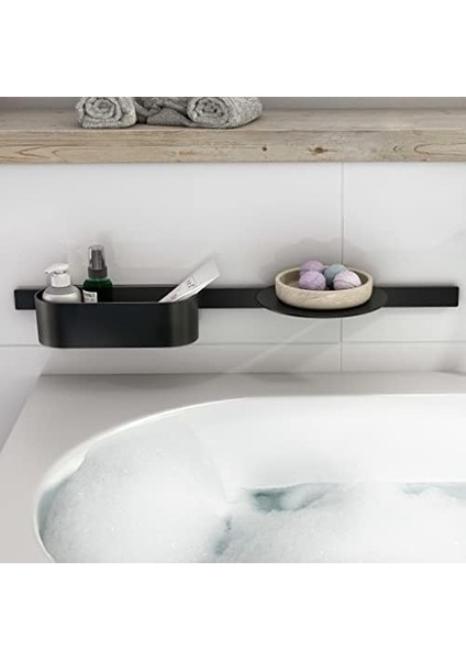 Wallstoris Duş Rafı, Duş Rafı, Lavabo Rafı, Banyo Aksesuarı, Banyo Aksesuarları, Delme Gerektirmez, Mat Siyah