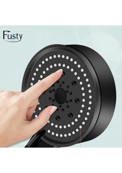 Glee Turbo Series 5 Fonksiyonlu Duş Başlığı - Yüksek Basınçlı Kaliteli El Duşu (3 Renk Seçeneği) (Beyaz)