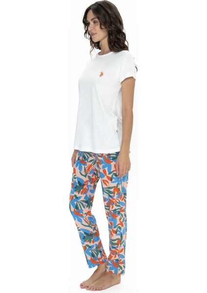 20097 Kadın Ekru Kısa Kollu Pijama Takımı fiyatları