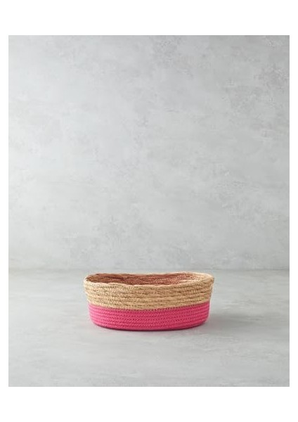 Home Colorful Lines Kağıt Ip Sepet Pembe