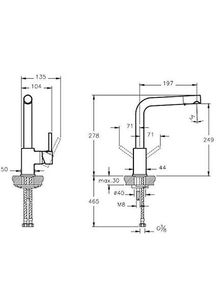 Pure A42136 Eviye Bataryası, Krom