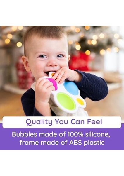 Brain Toys Dimpl, Erken Gelişim Oyuncak, Eğitici Oyuncak, Itmeli Oyuncak, Bebekler Için Duyusal Oyuncak, 10 Ay ve Üzeri Erkek ve Kız Çocuklar Için Renkli Oyuncak.