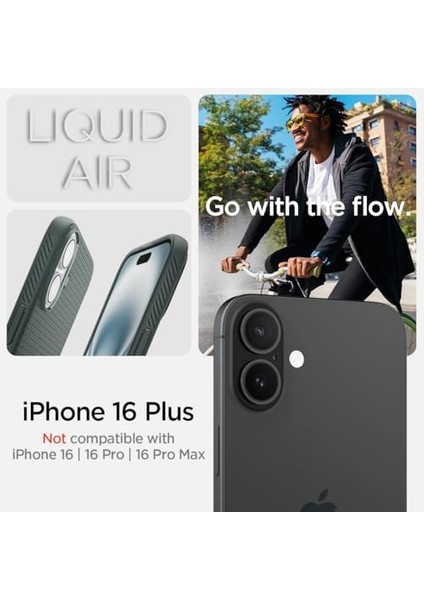 iPhone 16 Plus Kılıf Liquid Air Abyss Green - ACS08068
