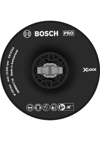 Professional Accessories Professional 2608601716 Destek Tabağı, Sert (X-Lock, Ø125 Mm)