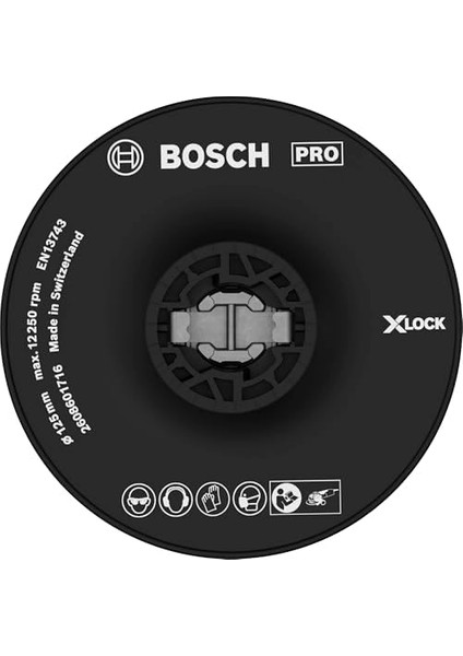 Professional Accessories Professional 2608601716 Destek Tabağı, Sert (X-Lock, Ø125 Mm)
