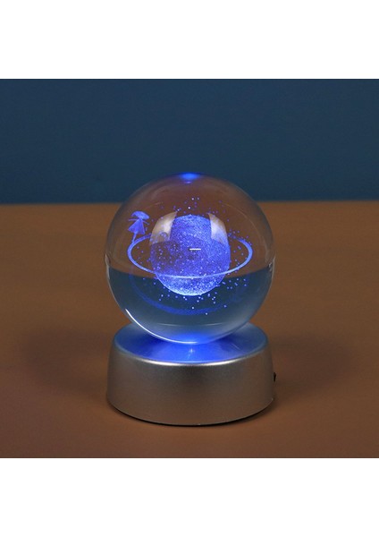 2'li Satürn Kız ve Astronot Işıklı Cam Küre 8cm*6cm fırsatları