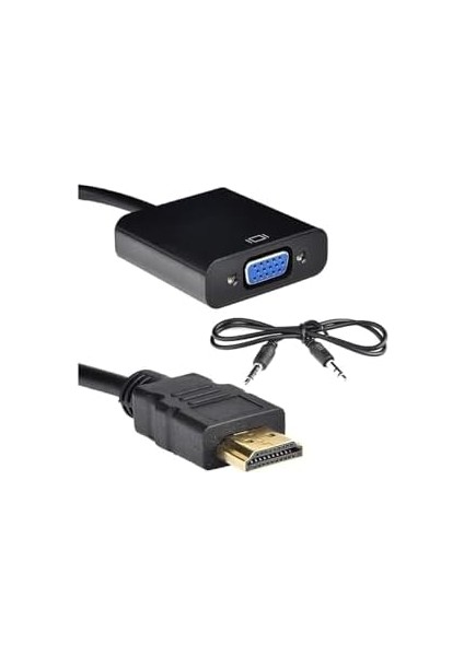 4488 HDMI To VGA Kablo Çevirici Dönüştürücü + Ses Destekli modelleri