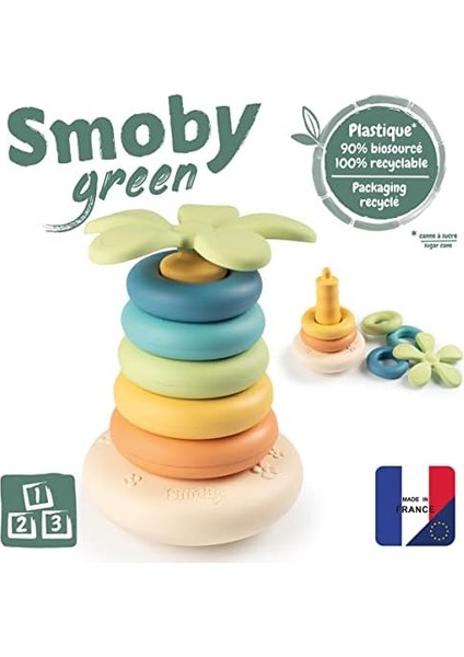 181202, S.green Roly Poly Piramid Oyuncak, 5 Renkli, Geri Dönüştürülebilir, Eğitici ve Öğretici modelleri