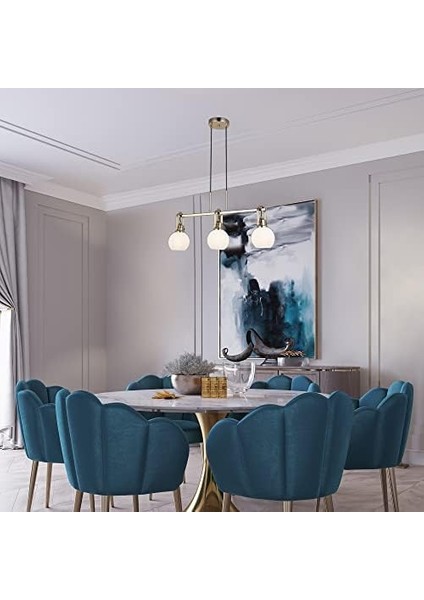 Meldola 3'lü Sıralı Altın Avize 3 x E27