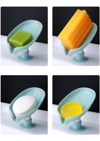 2 Adet Plastik Vantuzlu Su Giderli Katı Sabunluk, Katı Sabun Kutusu