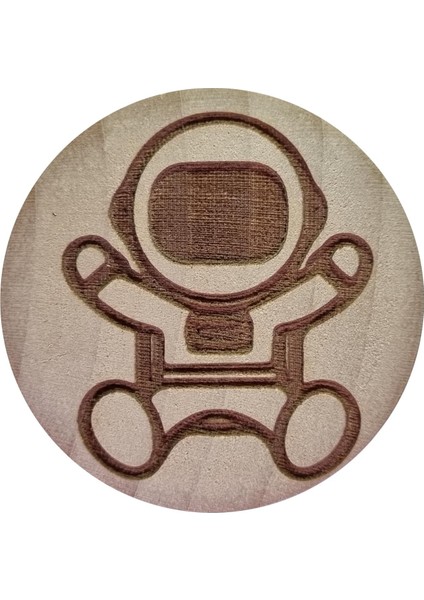 Home Ahşap Mobilya Kulp 3.8 cm Astronot Desenli Çekmece Kulpu