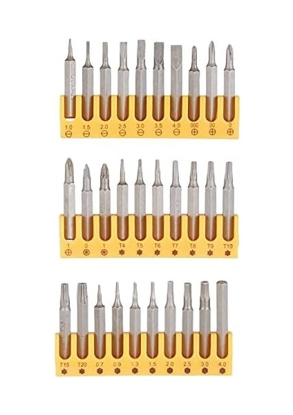 W 2254, Elektronikçi Tornavida Bits Uç Seti (32 Parça), Gri, Siyah, Kırmızı modelleri