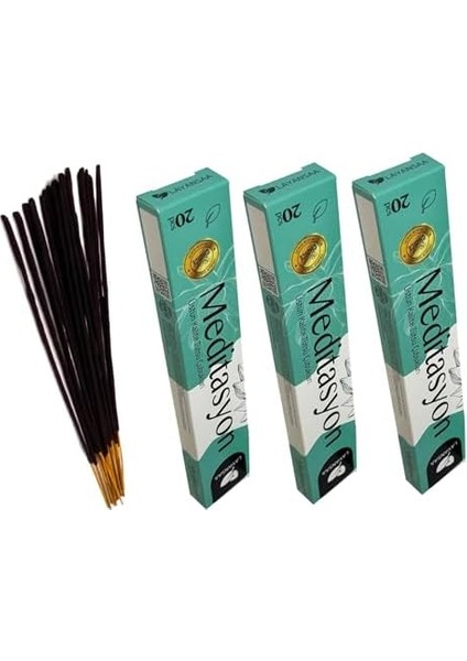 Meditasyon (Meditation) Kokusu Özel Aroma Kokusu Agarbatti Arınma 20 Adet 1 Paket Çubuk Tütsü