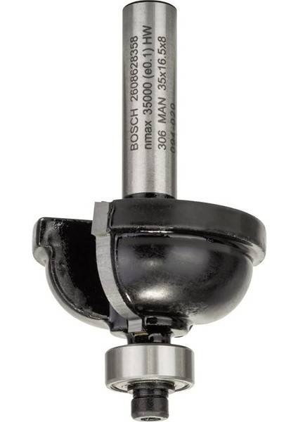 2608628358 Aksesuarı Profil Freze F 8 Mm, R1 9,5 Mm, D 35 Mm, L 16,5 Mm, G 59 mm