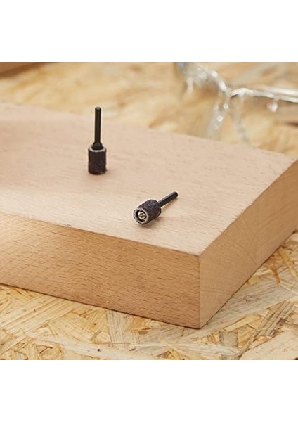430 Zımpara Bandı ve Mandren Aksesuar Seti, Ahşap ve Plastikte, 60 Ku mlu, 6,4 Mm, 2'li modelleri