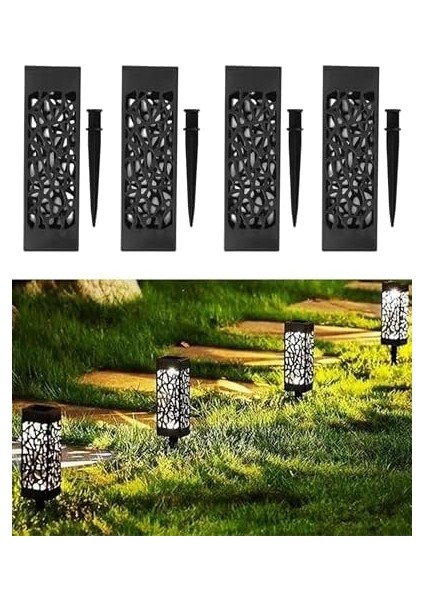 4'lü Set Güneş Enerjili Solar, Gün Işığı, Yürüyüş Yolu Bahçe Işıkları, Güneş Led Işıkları, Bahçe, Teras, Çim, Havuz, Yol Için Peyzaj Aydınlatması modelleri