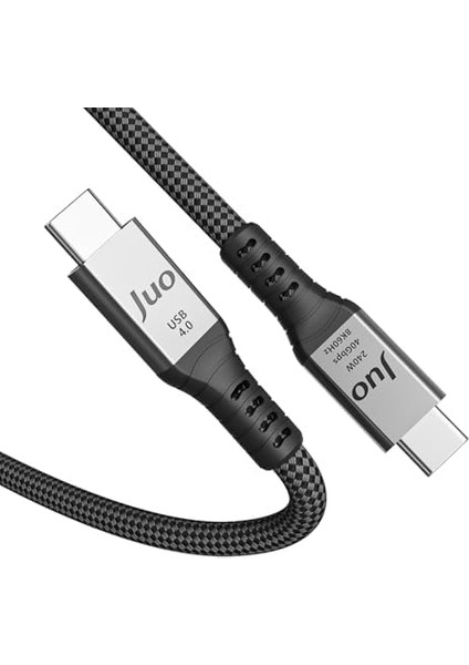 USB 4.0 240W 40GBPS Thunderbolt 4 8k 60Hz Usb-C Görüntü Aktarım ve Type-C Hızlı Şarj ve Data Kablosu 2 Metre