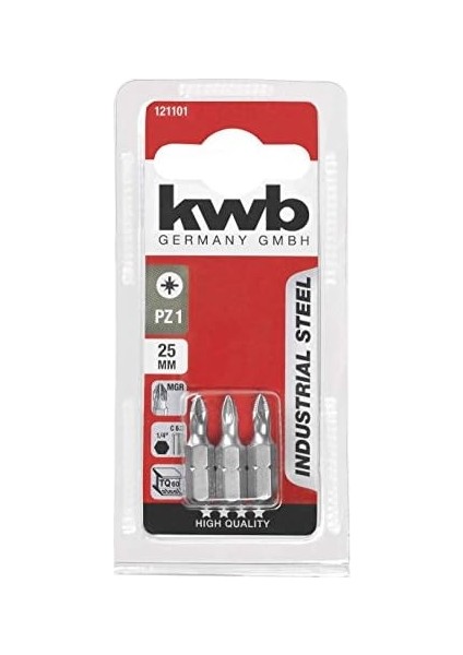 Bits Uç Seti 3 Parça Endüstriyel Pz 2 25 mm