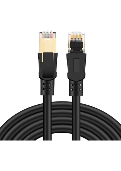 Tkz 1652 Cat8 5 Metre 40GBPS S/ftp 2000MHZ Yüksek Hızlı 26 Awg Kablo, S/ftp Esnek Korumalı Bükümlü Çift 25/40 Gb/sn RJ45 8P8C Altın Kaplama Cat8 Internet Kablosu (5 Metre Cat8 1652) fiyatları