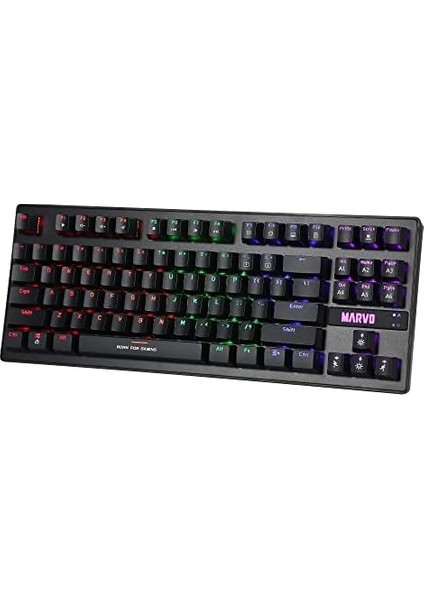 KG901 Tr Wired Jixian Blue Switch Tkl Rainbow Mekanik Gaming Keyboard