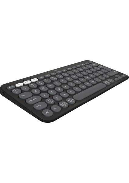 Pebble Keys 2 K380S Kablosuz Klavye, Çoklu Cihaz Özellikli, Kişiselleştirilebilir Kısa Yollar, Bluetooth, Taşınabilir, Windows, Macos, Ipados, Android, Chrome Os, Easy-Switch, Türkçe Q, Siyah