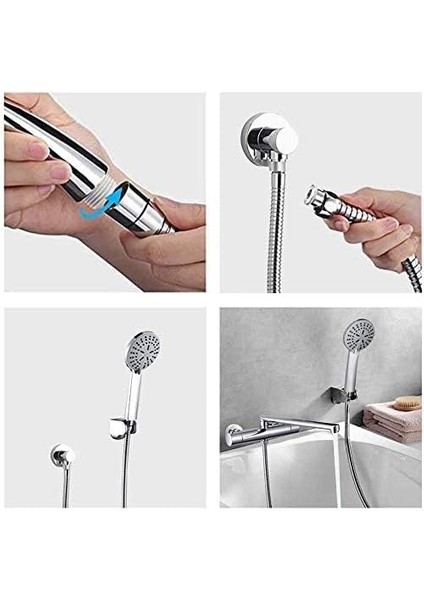 - Özefe 150 cm Banyo Spirali, Duş Hortumu (Paslanmaz Çelik)