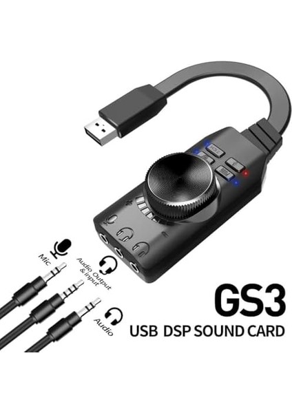Plus Px-Gs3 Plextone Gs3 Mark Iı Sanal Gaming 7.1 Kanal USB Ses Kartı, Gaming Ses Kartı Pubg ve Lol Ses Efektleri Dahil, Mikrofon ve 3.5mm Çift Kulaklık Ses Jakı Stereo Ses Kartı Dönüştürücü fiyatları