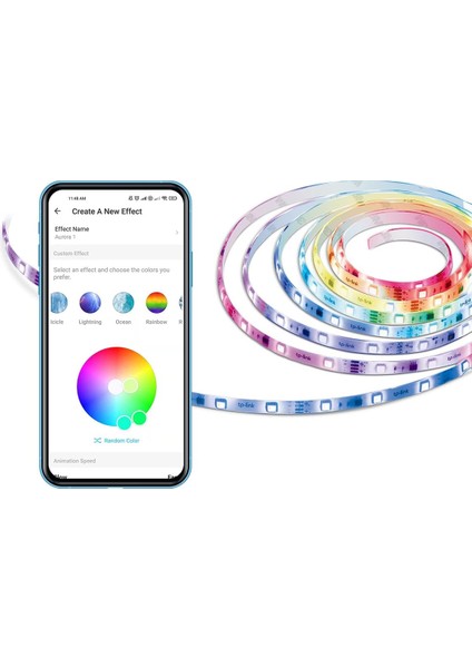 Tp-Link L920-5, Çok Renkli Akıllı Wi-Fi Şerit Led, Wi-Fi Uygulama Kontrolü Rgbw Çok Renkli LED Şerit, Pu Kaplama, Müzikle Senkronizasyon, Alexa ve Google Home ve Apple Homekit ile Çalışır