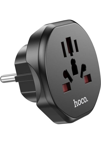 Polham 250V 10A Ultra Güçlü Akım Korumalı Amerikan ve Avrupa Tipi Priz Dönüştürücü, Isınmaz