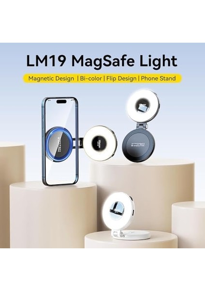 LM19 Magsafe LED Selfie Ring Light Beyaz L015 fiyatları