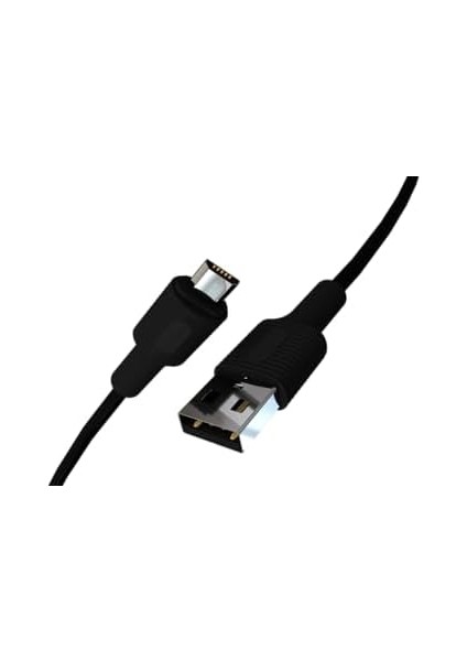 Coral Micro USB Hızlı Şarj Kablosu (Siyah + Siyah Uç) (120 Cm)