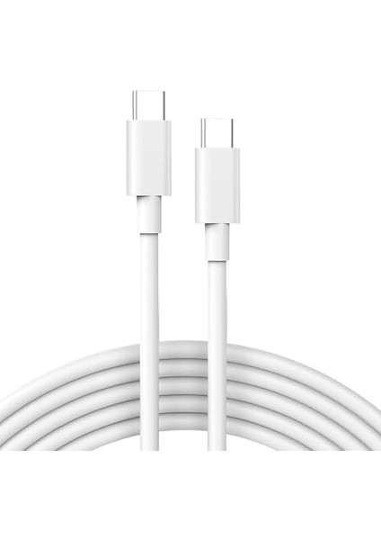 Trend Şarj Kablosu iPhone 15/15 Plus/ 15 Pro/ 15 Pro Max Uyumlu Type-C To Type-C Şarj Kablosu Ayrıca Samsung Xiaomi Oppo ve Diğer Modellere Uyumlu