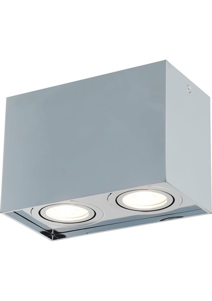 Medna Krom Dıkdortgen Ikılı Plafonyer 2 x GU10
