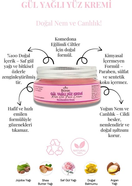 Gül Yağlı Yüz Bakım Kremi 40 ml Nemlendirici&Canlandırıcı fiyatları