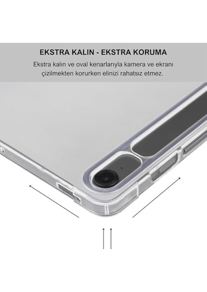 Samsung Galaxy Tab S9 Fe 10.9 Inç Uyumlu Smart Kılıf, S Pen Kalemlikli, Trifold, Esnek, Mat, Darbeye Tam Dayanıklı Tablet Kılıfı (Siyah) modelleri
