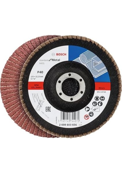 Professional 3 Adet Flap Disk Seti X431 Standard For Metal, Çelik ve Paslanmaz Çelik Taşlama Için, Açılı, 125 Mm, Kum Kalınlığı 40/60/80, Küçük Avuç Taşlama Makineleri Için Uygundur modelleri