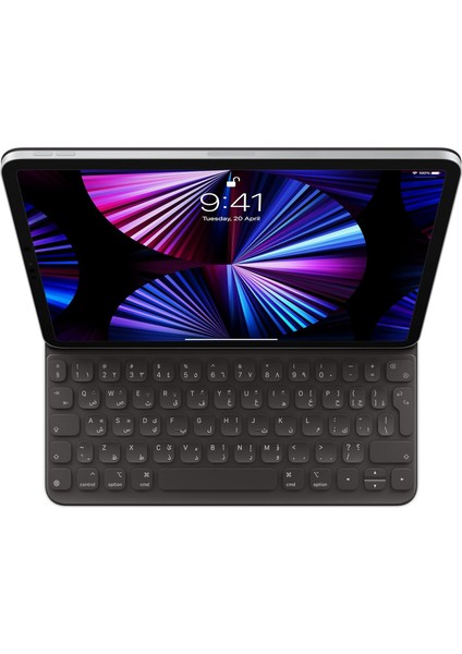 Smart Keyboard Folio: 11 Inç iPad Pro ve iPad Air (4. ve 5. Nesil) Için iPad Klavyesi ve Kılıfı, Iki Farklı Görüntüleme Açısı, Ön ve Arka Koruma, Arapça