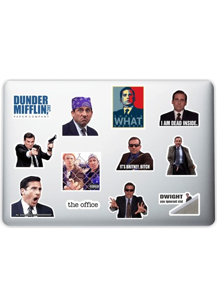 Aksesuar The Office Tasarımlı Dekoratif Laptop Notebook Tablet Telefon Sticker Set 010