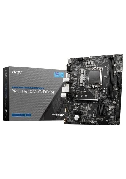 Pro H610M-G Ddr4 Soket 1700 Ddr4 3200(OC) Pcı-E Gen 4,m.2 Usb3.2 1x 1g Lan Matx Anakart