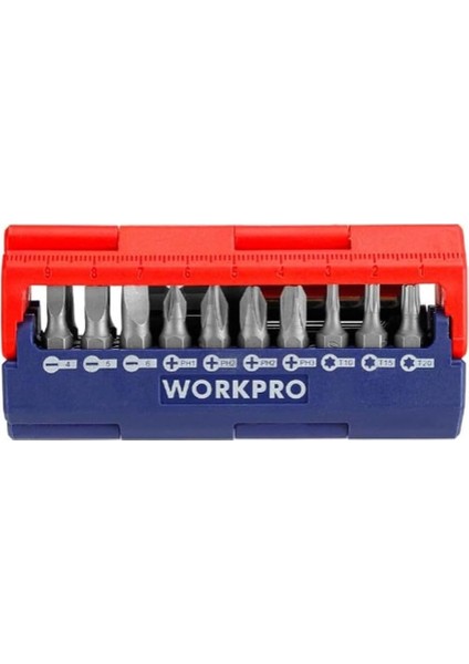 WP221062 13 Parça Manyetik Cr-V Vidalama Bits Uç Seti
