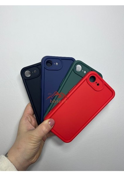 iPhone 16E ile Uyumlu Kenarları Yükseltili Soft Dokulu Esnek Silikon Kılıf fırsatları