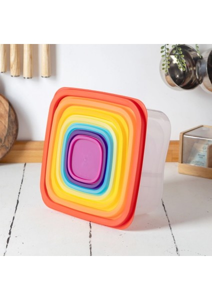 -Bee Home Renkli 7'li Saklama Kabı 6283