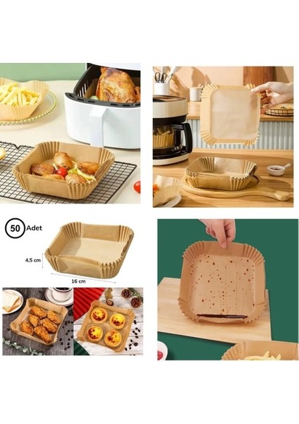 Airfreyer Fritöz Kağıdı Kare Xl / Xxl 100'lü modelleri