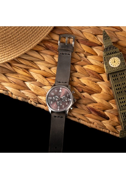 Tek Katlı Deri Saat Kayışı - Antrasit modelleri