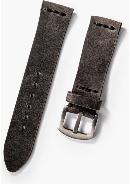 Tek Katlı Deri Saat Kayışı - Antrasit fırsatları