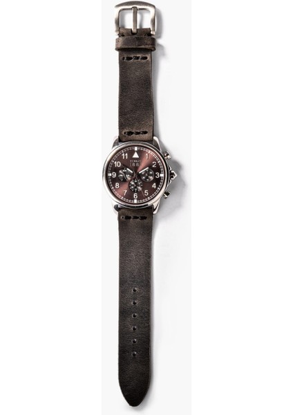 Tek Katlı Deri Saat Kayışı - Antrasit indirimleri