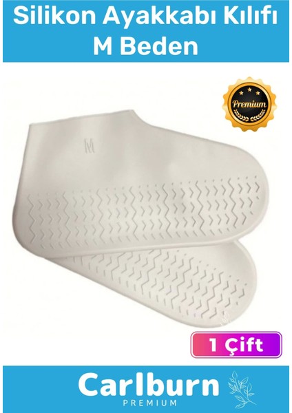 Premium Kaymaz Su Kir Geçirmez Sızdırmaz Esnek Ayakkabı Koruyucu Yağmur M Beden Silikon Kılıf