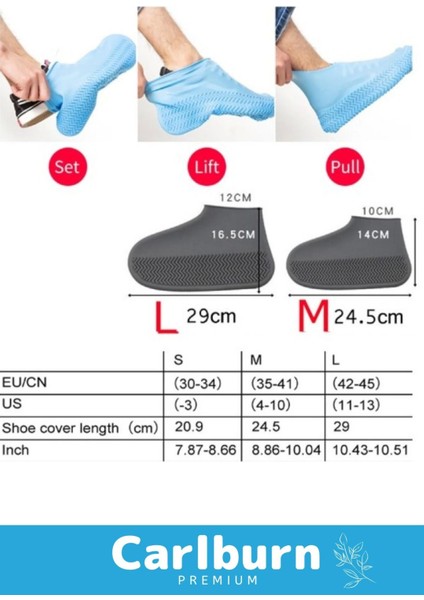 Premium Kaymaz Su Kir Geçirmez Sızdırmaz Esnek Ayakkabı Koruyucu Yağmur M Beden Silikon Kılıf indirimleri